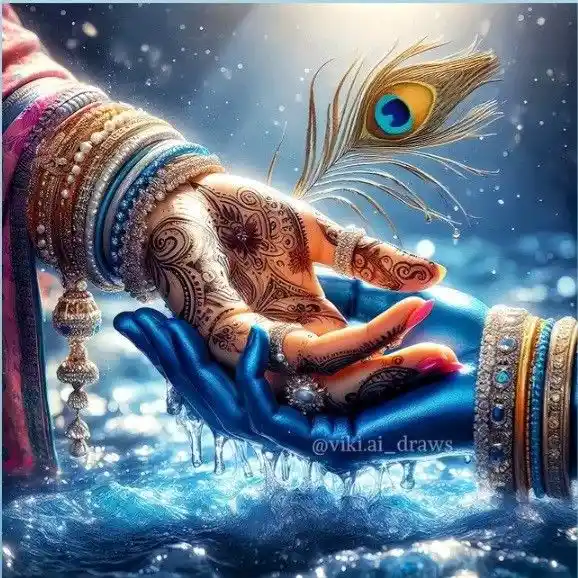 aesthetic radha krishna dp