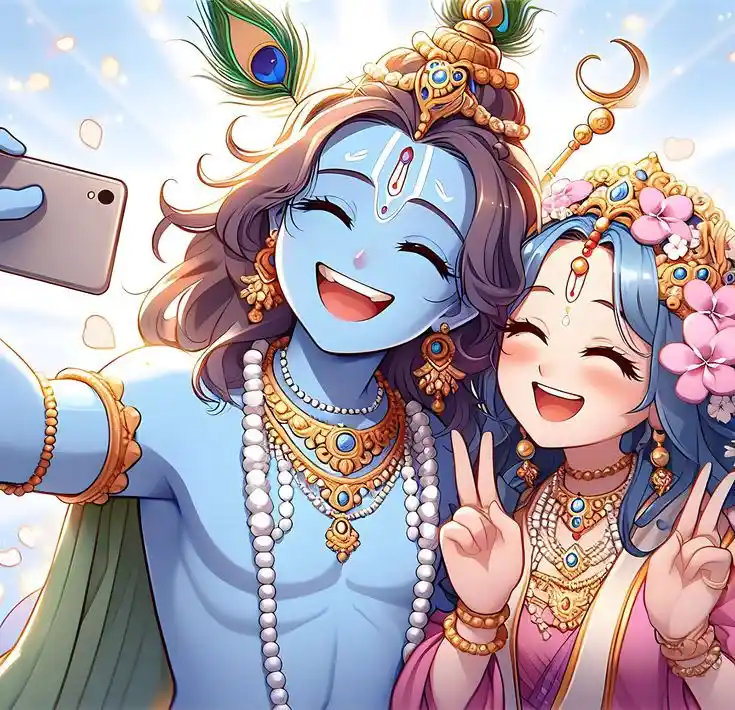 ai radha krishna wallpaper k