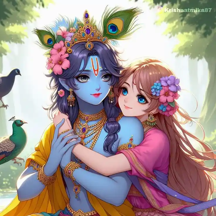 radha krishna dp black