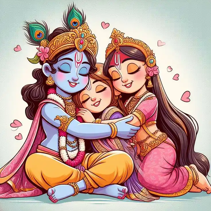 radha krishna images art