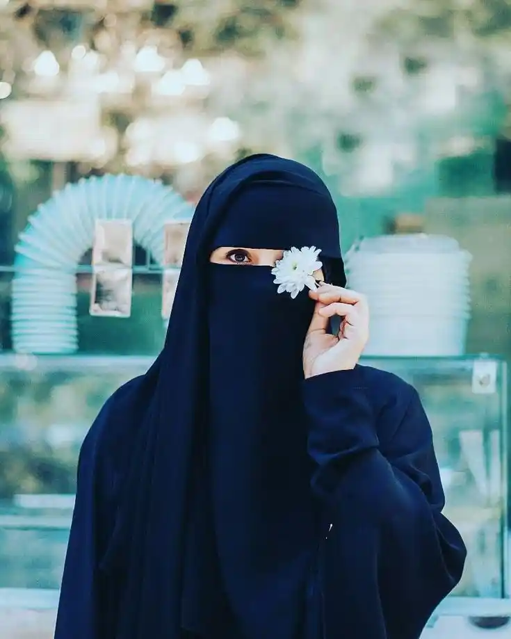 attitude hijab girl dp cartoon 2