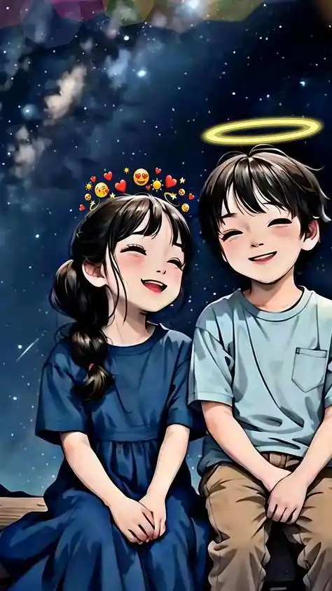 cute girl pic cartoon attitude black for dp