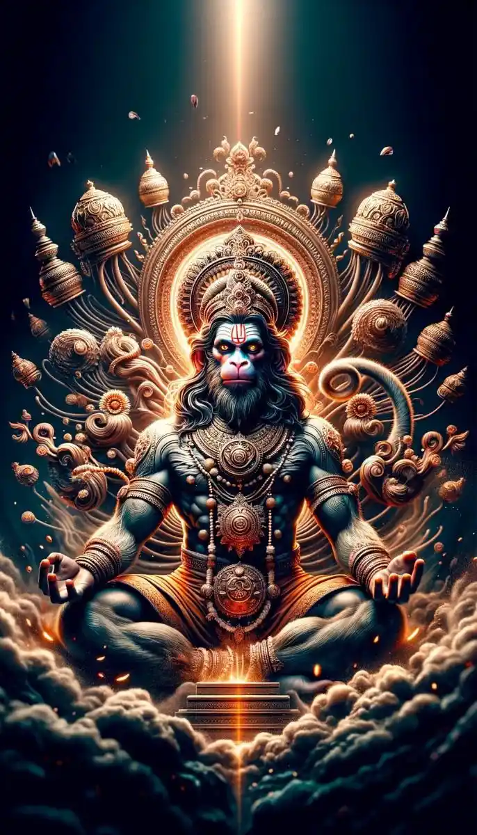 hanuman ji photo black background